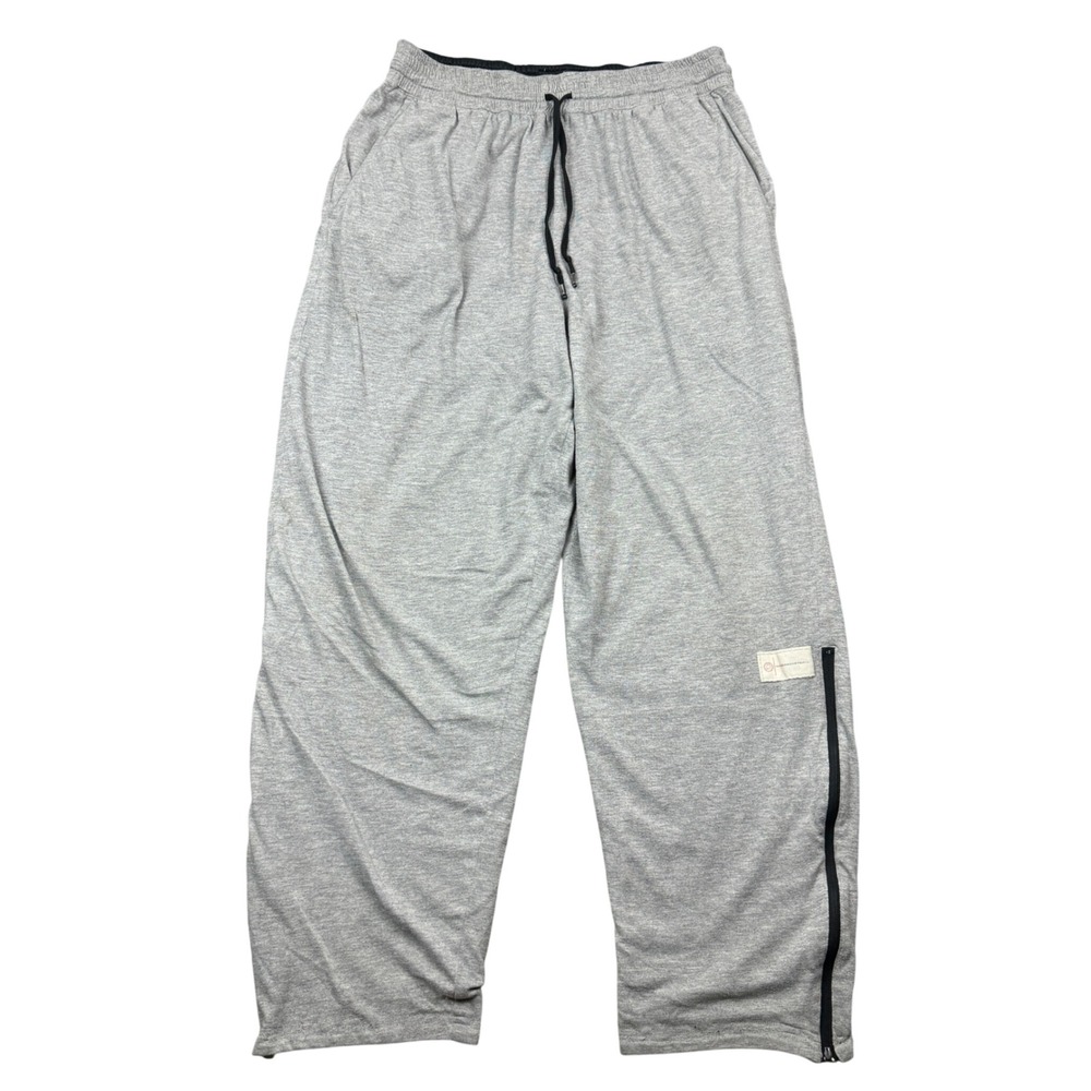 Vtg Y2K Nike Basketball Sweatpants Mens XL Gray Baggy Side‎ Zip Sportswear Gym
